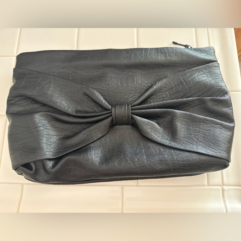 Vintage Black Clutch with Bow